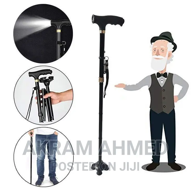 Adjustable Walking Stick With Led Light