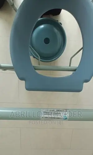 Gray COMMODE CHAIR, Foldable Commode Chair