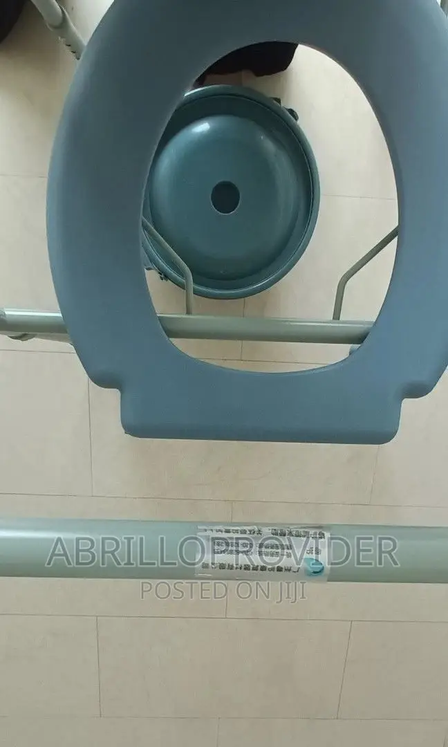 Gray COMMODE CHAIR, Foldable Commode Chair