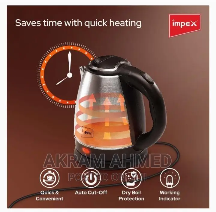 Impex Stainless Steel Electric Kettle