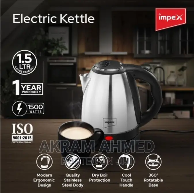 Impex Stainless Steel Electric Kettle