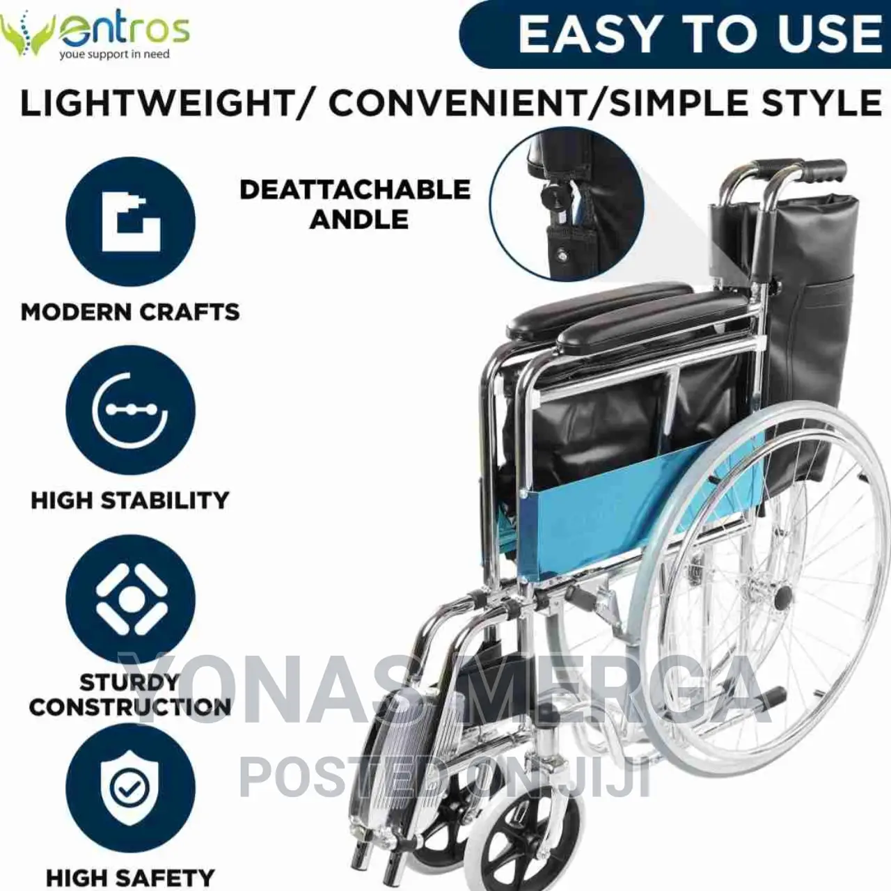 Iron Heavy Duty Mag Wheel Wheelchair