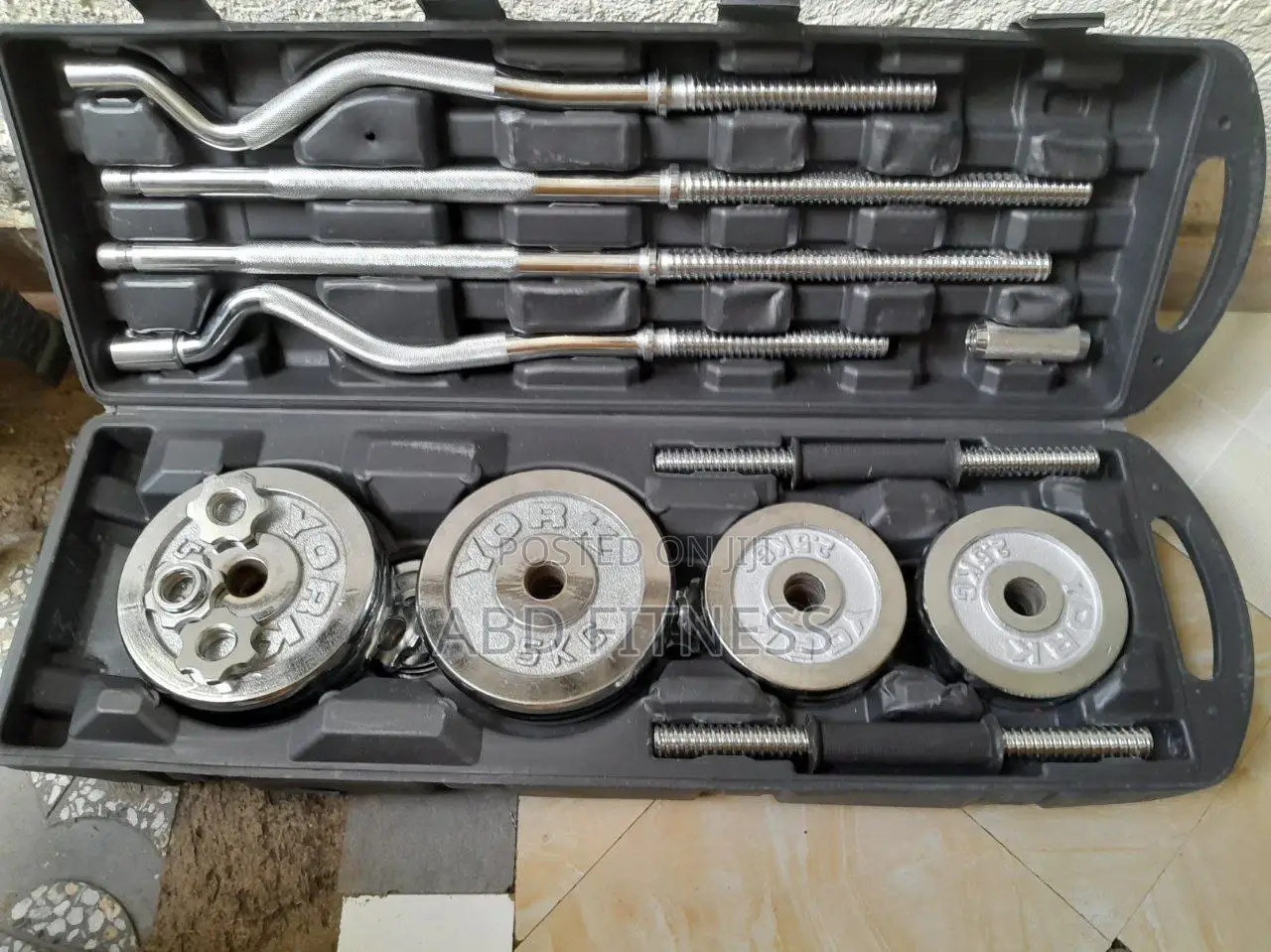 55kg Dumbbell and Barbell Set