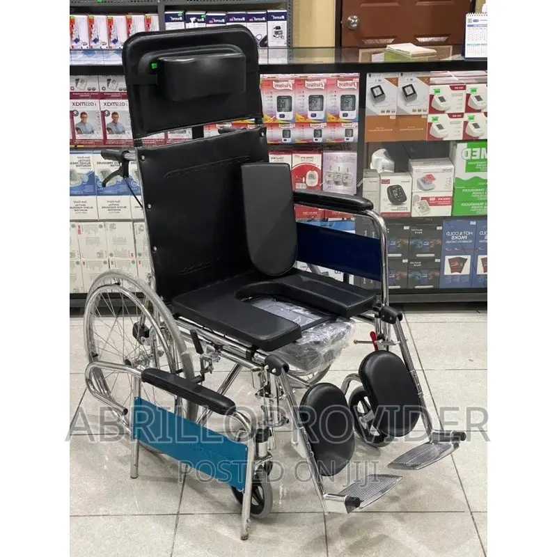 HYDRAULIC RECLINING MECHANISM Wheelchair With Toilet Chair