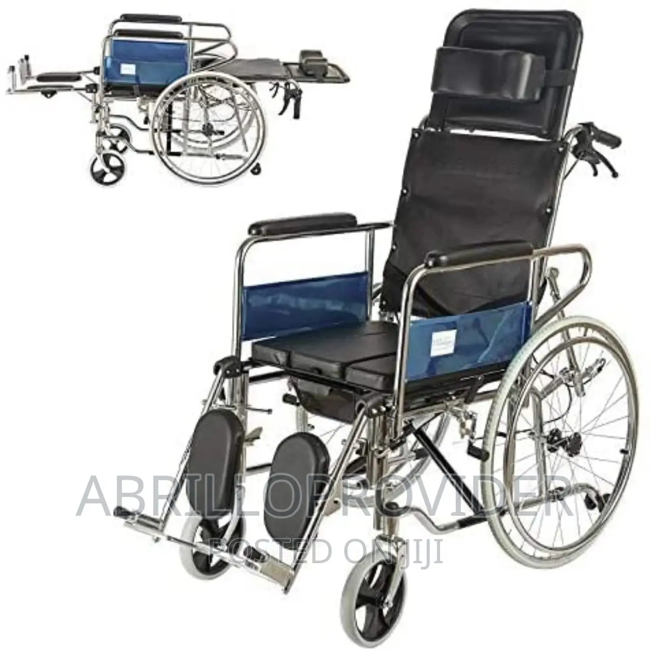 Reclining Wheelchair With Detachable Commode Wheelchair