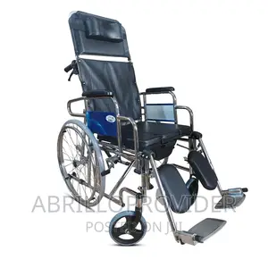 Photo - Portable Wheelchair Reclining and Commode Wheelchair