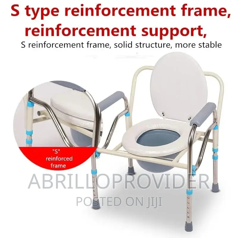 Steel Bedside Commode Chair *Toilet CHAIR *Elderly
 Chair