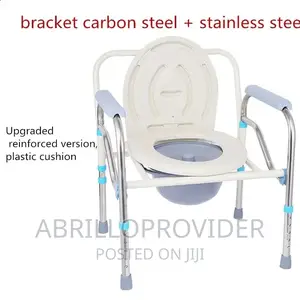 Steel Bedside Commode Chair *Toilet CHAIR *Elderly
 Chair