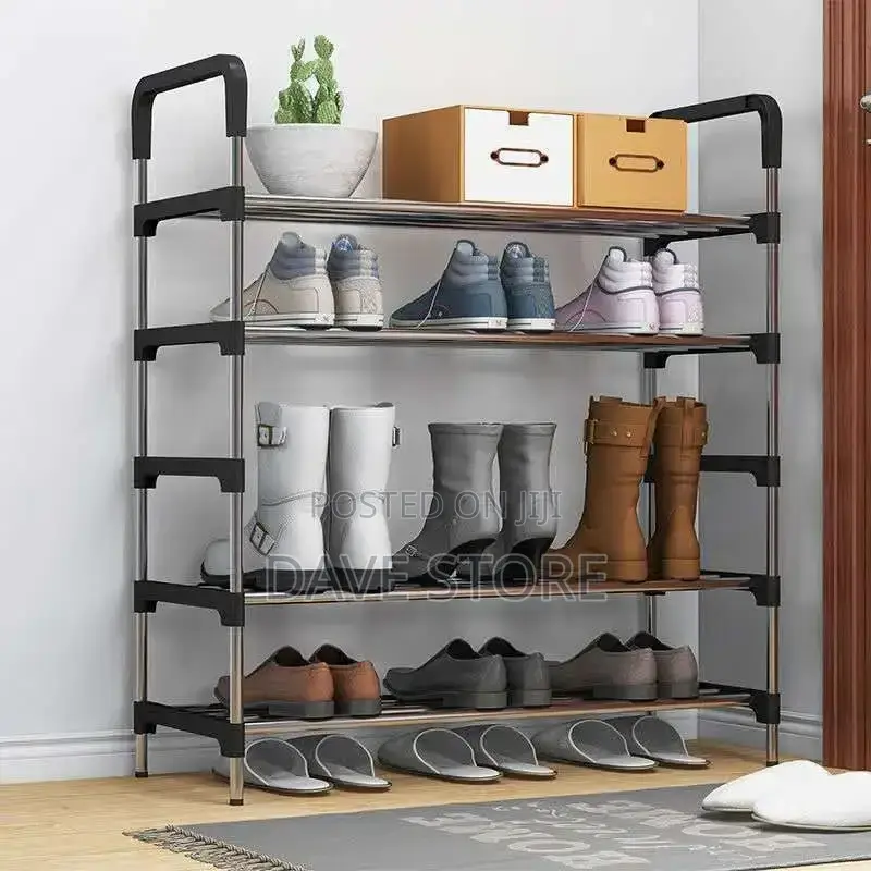 6 Layer Space Saving Shoes Rack ጠንካራ ረጅም ጊዜ የሚገለገሉበት
