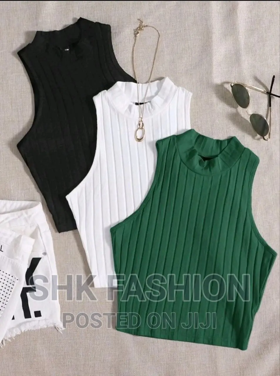 3 Pack Mock Neck Tank Top
