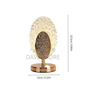 Crystal Lamp በቻርጅ የሚሰራ የዴስክ ላይ መብራት