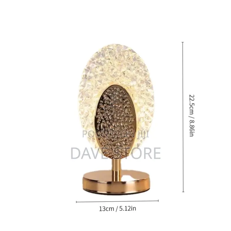 Crystal Lamp በቻርጅ የሚሰራ የዴስክ ላይ መብራት