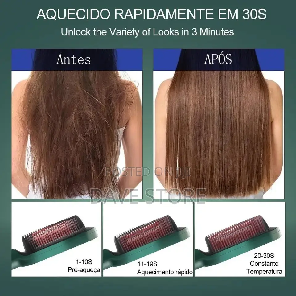Straight Comb Hair Stylist ሁሉንም አይነት ጸጉር ያለ ልፋት.