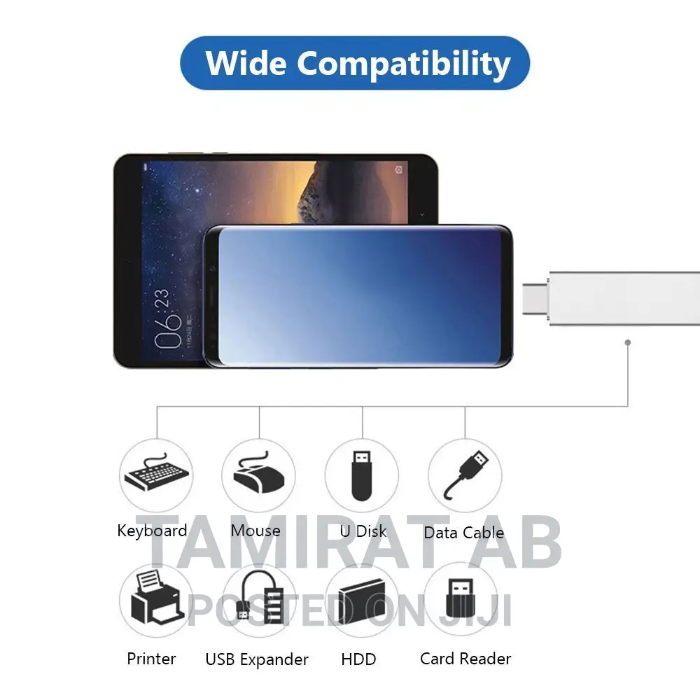 USB 3in1 Mini Type-C Hub Extensions, USB 3.0 Hub, Ultra Slim