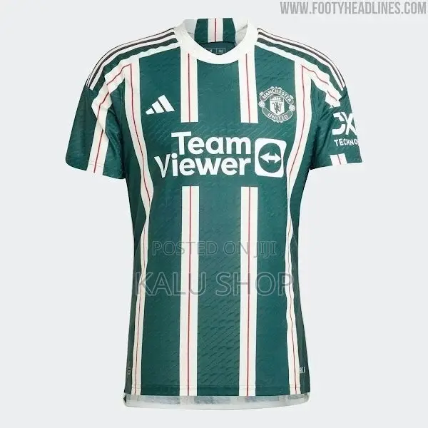 Green Manchester United 2023/24 Away Player Jersey Adidas