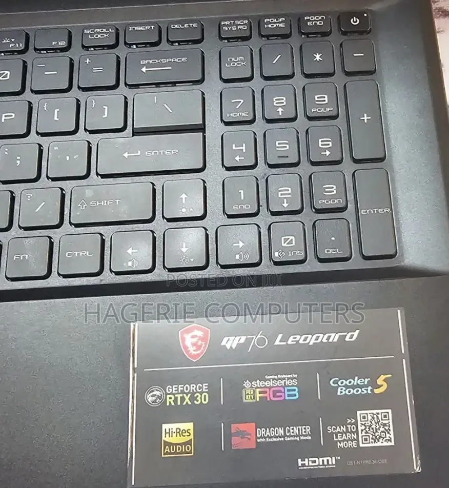 New Laptop MSI GP75 Leopard 16GB Intel Core I7 SSD 1T