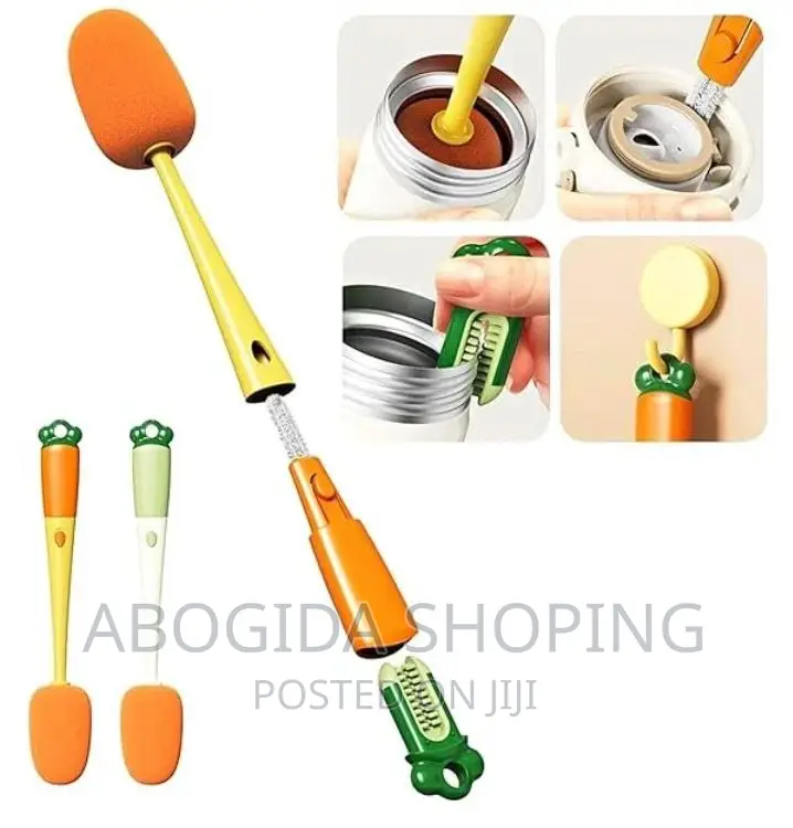 3 in 1 Replaceable Sponge Bottle Brush