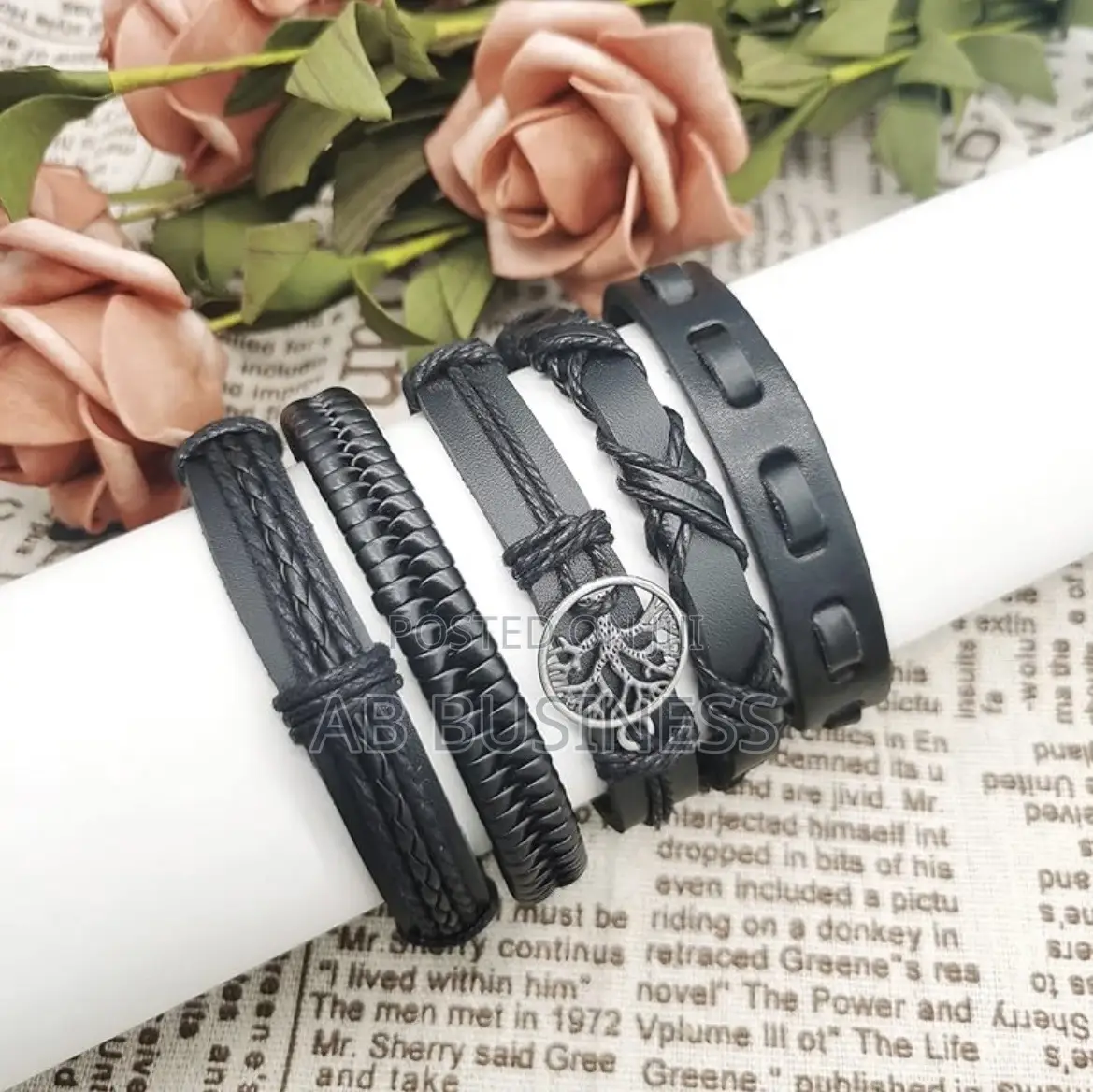 Jewdreamer Braided Leather Bracelets for Men Women