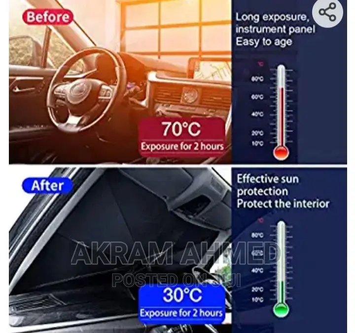 Compact Windshield Sun Shade