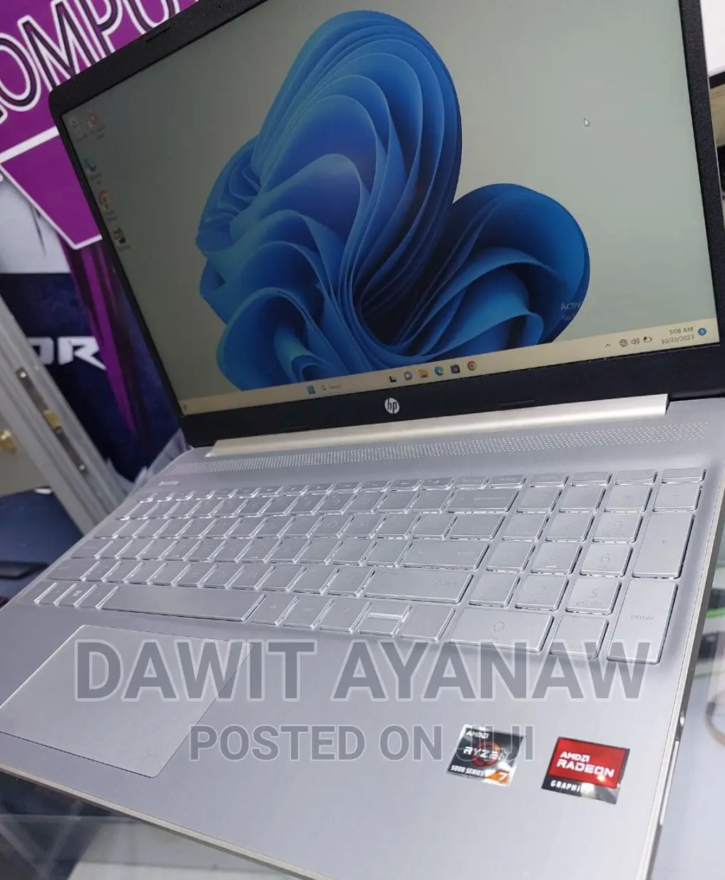 New Laptop HP 16GB AMD Ryzen 7 SSD 512GB