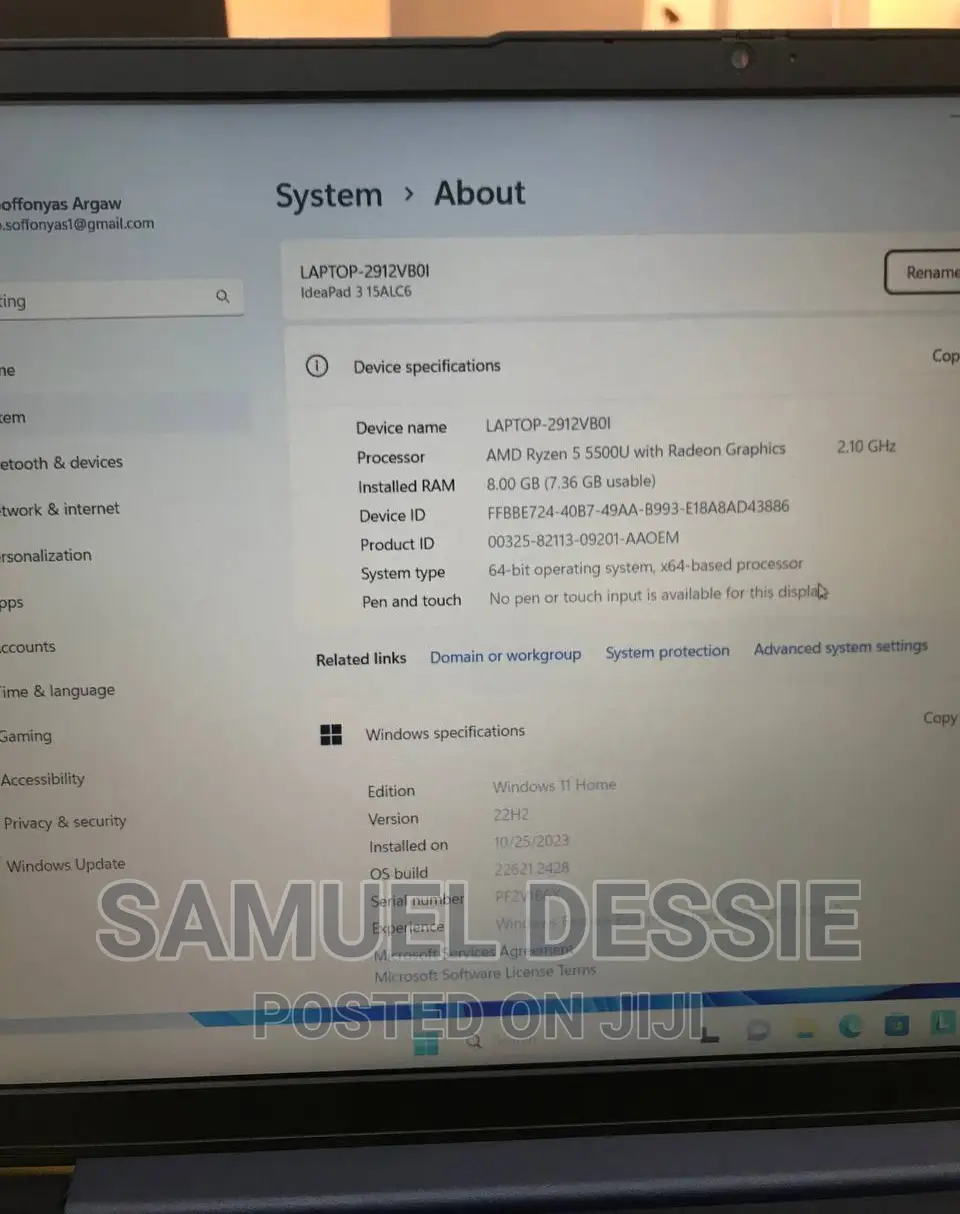 New Laptop Lenovo Ideapad 3 8GB AMD Ryzen 5 SSD 512GB