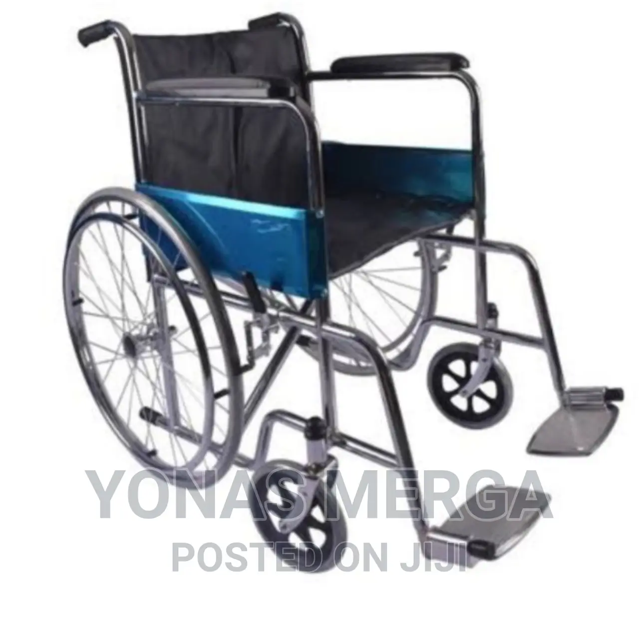 Wheelchair Adult Blacked Painted/Chrome/Mags-Heavy Duty Dura