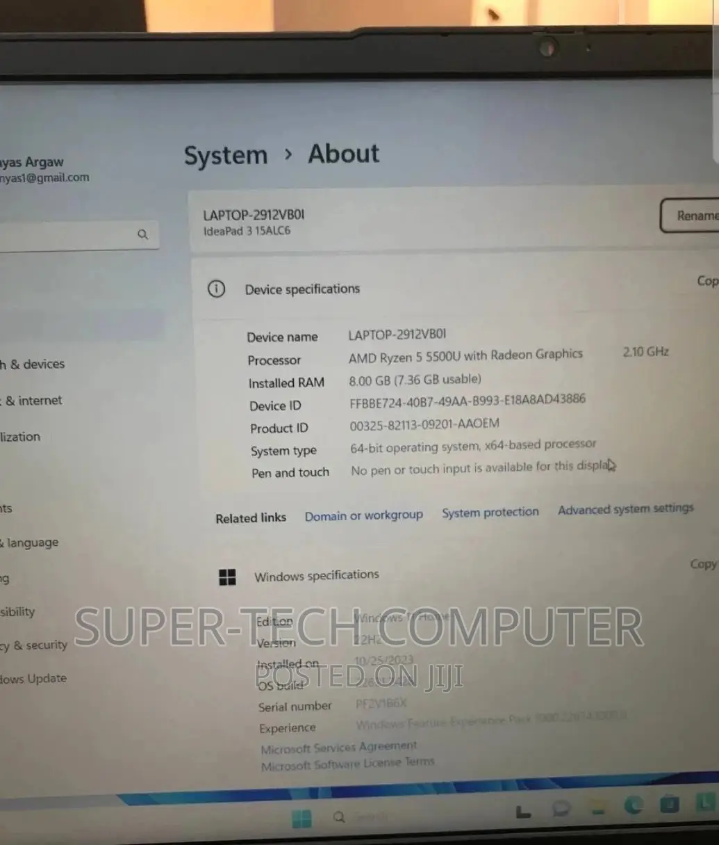 New Laptop Lenovo Ideapad 3 8GB AMD Ryzen 5 SSD 512GB
