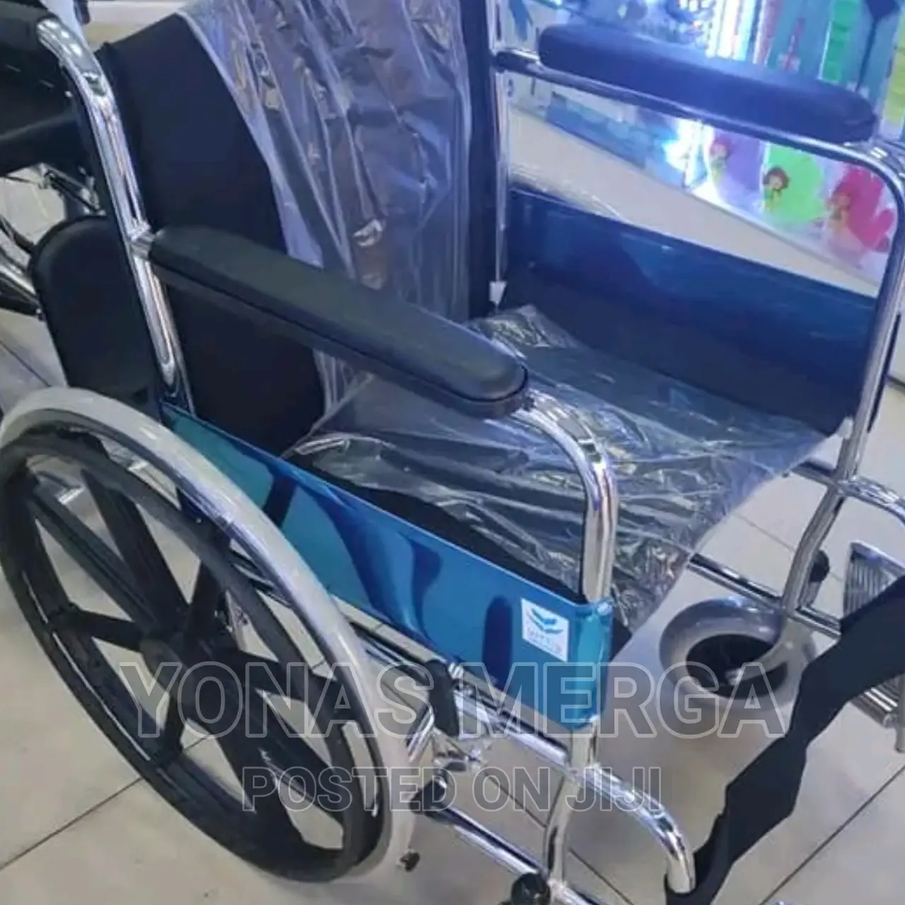 Wheelchairempty Modern Wheelchair and Walking Stick or Cane