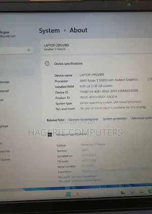 Photo - New Laptop Lenovo Ideapad 3 8GB AMD Ryzen 5 SSD 512GB