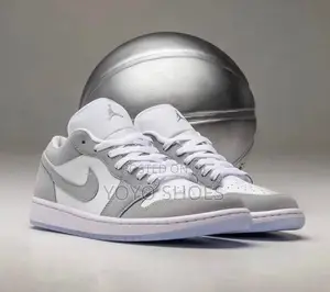 New Fashion Air Jordan 1 Low White/Aluminum Wolf Gray