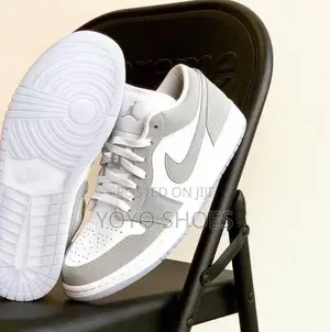 New Fashion Air Jordan 1 Low White/Aluminum Wolf Gray