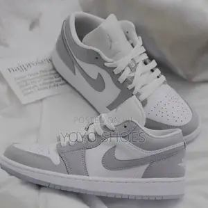 New Fashion Air Jordan 1 Low White/Aluminum Wolf Gray