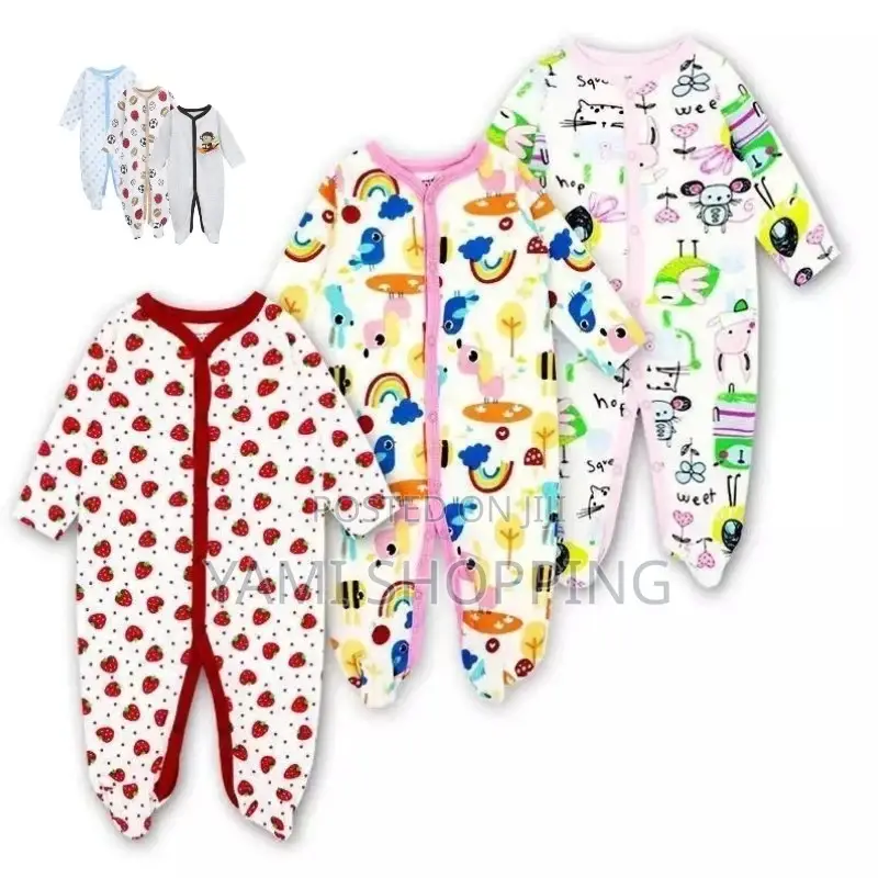 3-Piece Newborn Baby Foot(የዱባይ) Wrapped Jumpsuit