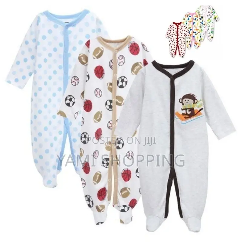 3-Piece Newborn Baby Foot(የዱባይ) Wrapped Jumpsuit