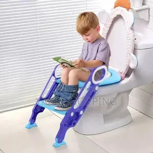 Photo - Foldable Baby Potty Training Seat With Adjustable Ladder
