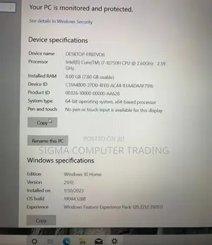 New Laptop Dell G GB Intel Core I7 SSD 512GB