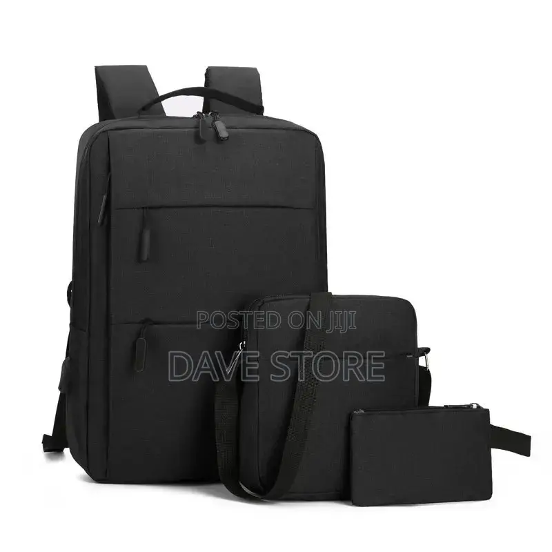 3pcs Backpack የራሱ USB መሰኪያ ያለው
ለአያያዝ ምቹ የሆነ እጅግ ዘመናዊ ቦርሳ