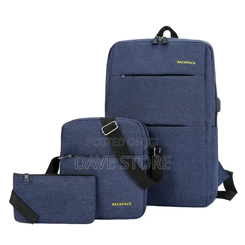 3pcs Backpack የራሱ USB መሰኪያ ያለው
ለአያያዝ ምቹ የሆነ እጅግ ዘመናዊ ቦርሳ