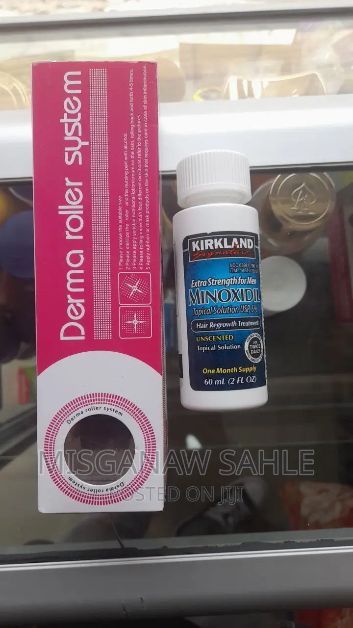 ጺም ማብቀል ለምትፈልጉ Kirkland Kminoxidil and Dermaroller for Beard