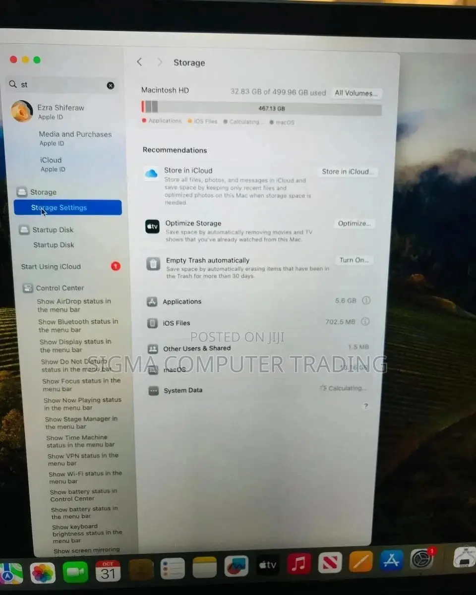 New Laptop Apple MacBook Pro 2019 16GB Intel Core i7 SSD 512GB