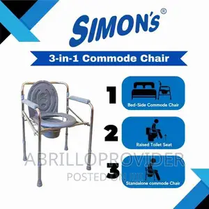 Photo - 3 in 1 Commode Chair/Shower Chair/Foldable Chair/Commode Cha