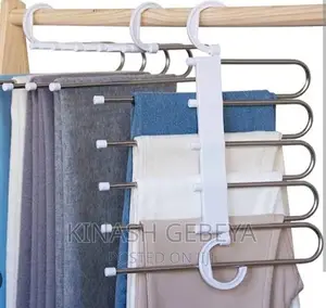 High Quality 5in1 Trouser Hanger(ልብስ መስቀያ)