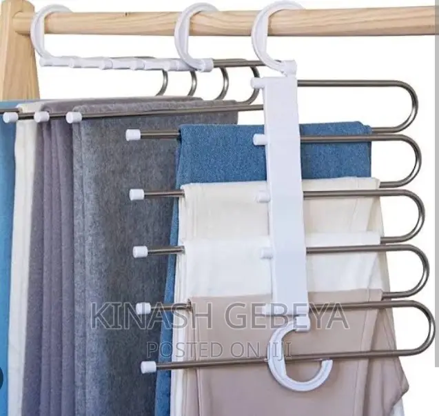 High Quality 5in1 Trouser Hanger(ልብስ መስቀያ)