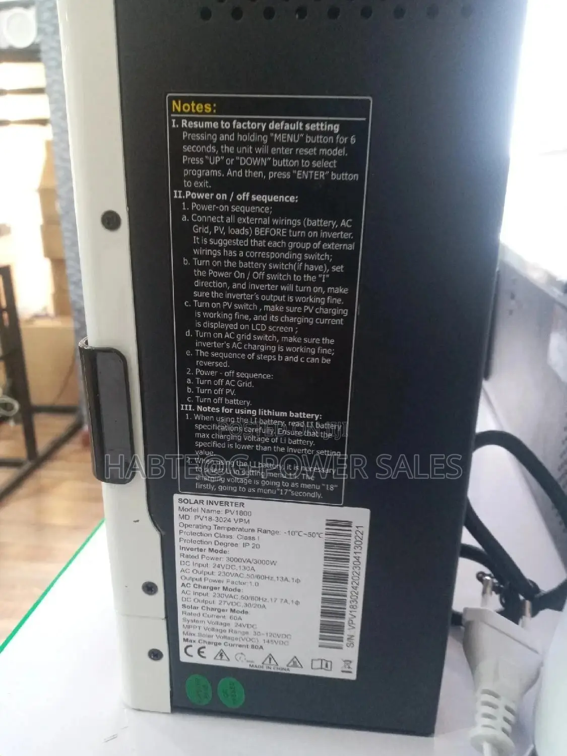 Lithium Back Up Battery With Inverter