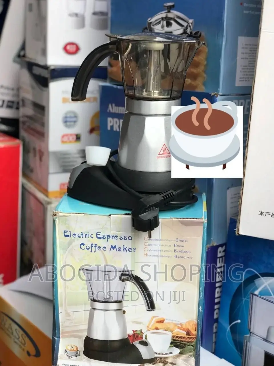 Electric Coffee Maker 3-6 Cup