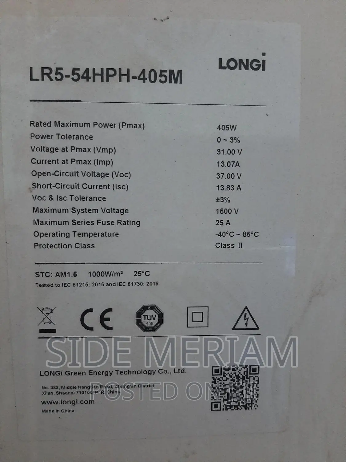 405W Mono Solar Panel