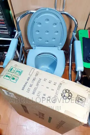 Photo - Stainless Steel Commode Chair, Type of Chair: Foldable, Size