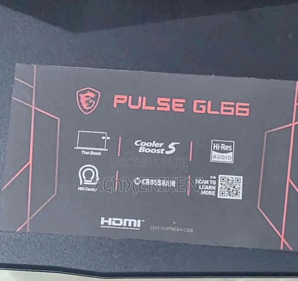 New Laptop MSI Pulse GL66 16GB Intel Core i7 SSD 512GB