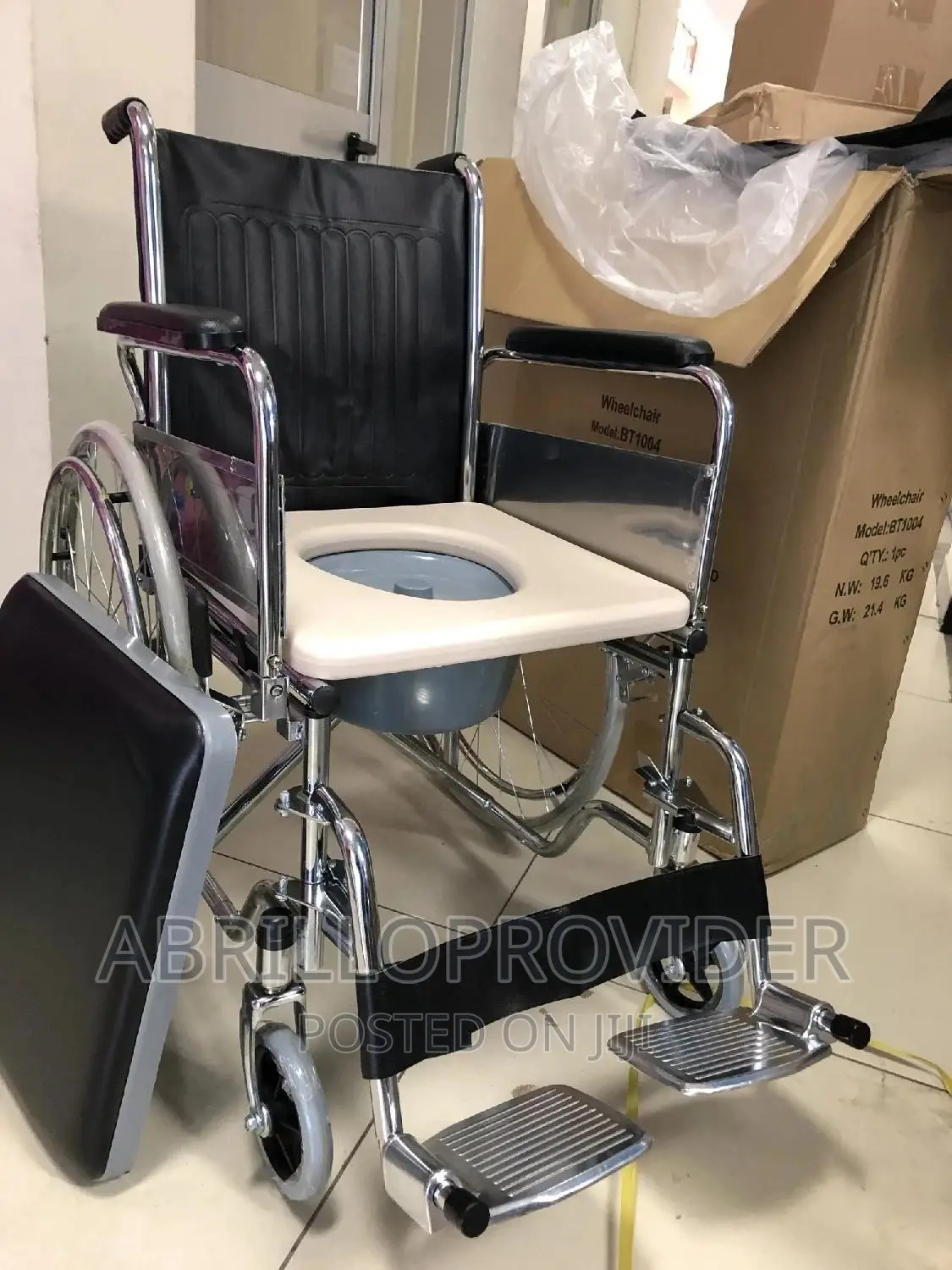 Almunium Wheel Commode Chair/Toilet Wheelchair#Wheelchair