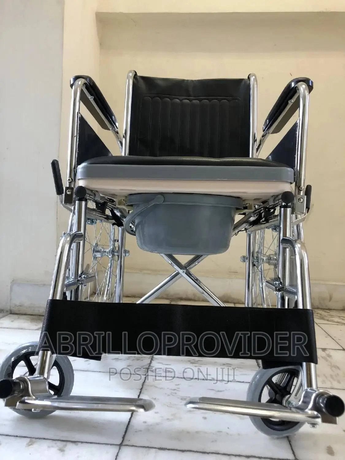 Shower Wheelchair, Foldable Wheelchair With Commode Commode